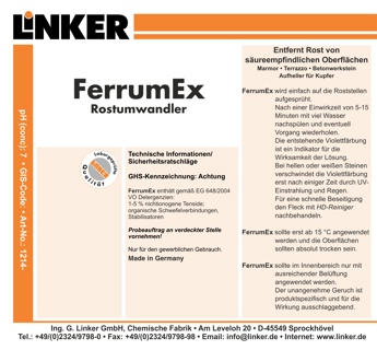 [1214-1] Linker - FerrumEx Rostumwandler - 1 l