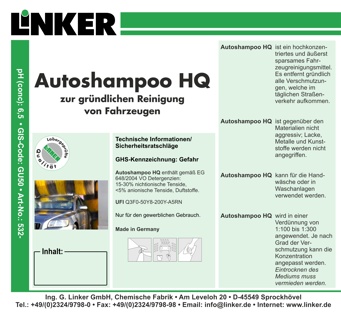 [532-10] Linker - Autoshampoo HQ - 10 l