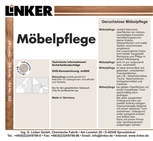 [222-10] Linker - Möbelpflege - 10 l