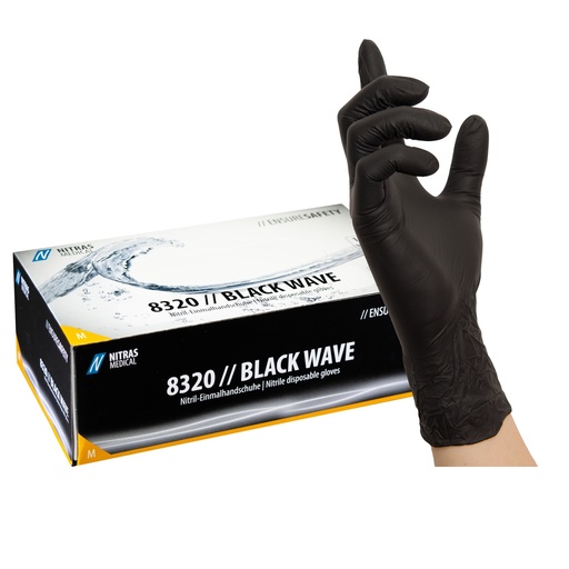 Nitras - Nitril Handschuhe Black Wave (100 Stück)